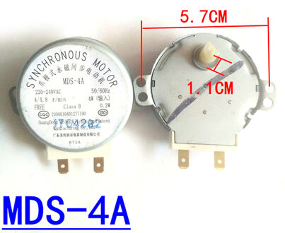 1Pcs Draaitafel Motor Synchrone Motoren MDS-4A 220V 4W Voor Midea Magnetron Vervanging Reparatie Onderdelen