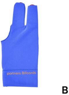 1Pcs Drie Vingers Full-Vinger Snooker Biljartkeu Biljart Stoffen Hand Borduren Biljart Accessoire Handschoen Voor Links C5F3 blauw