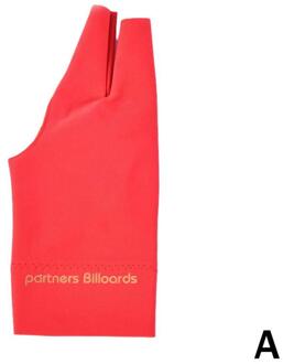 1Pcs Drie Vingers Full-Vinger Snooker Biljartkeu Biljart Stoffen Hand Borduren Biljart Accessoire Handschoen Voor Links C5F3 rood