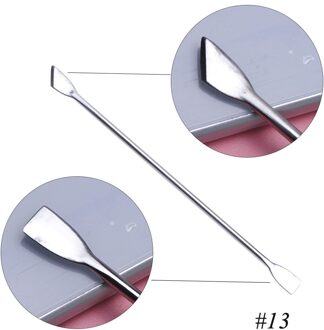 1Pcs Dual-End Rvs Nail Cuticle Pusher Manicure Remover Trimmer Gel Polish Roeren Tool Nail Art Supplies 7 Soorten 4