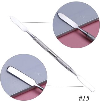 1Pcs Dual-End Rvs Nail Cuticle Pusher Manicure Remover Trimmer Gel Polish Roeren Tool Nail Art Supplies 7 Soorten 6