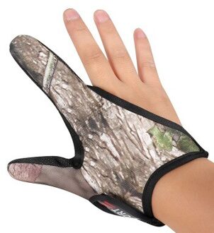 1Pcs Duiken Doek Vissen Handschoenen Half Protector Anti-Slip Anti-Cut Twee Vinger Staaf Slijtage Vis Vangen vingerloze Outdoor Accessoire Donker Kaki