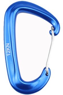 1Pcs Duurzaam 12KN D Karabijnhaak Klimmen Opknoping Hangmat Veiligheid Gesp Bergbeklimmen Haak Karabijnhaak Alumin Klimmen Apparatuur blauw
