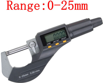 1Pcs Duurzaam Elektronische Lcd Micrometer Digitale 0-25 Mm 0.001 Mm/0.00005 "Range Dikte Gauge Duurzaam meten Resolutie