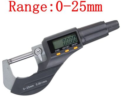 1Pcs Duurzaam Elektronische Lcd Micrometer Digitale 0-25Mm 0.001Mm/0.00005 "Range Dikte Gauge Duurzaam meten Resolutie