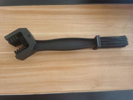 1Pcs Duurzaam Motorfiets Velg Zorg Tire Cleaning Fiets Gear Chain Onderhoud Schoon Vuil Double-Ended Brush Bike Cleaning tool zwart