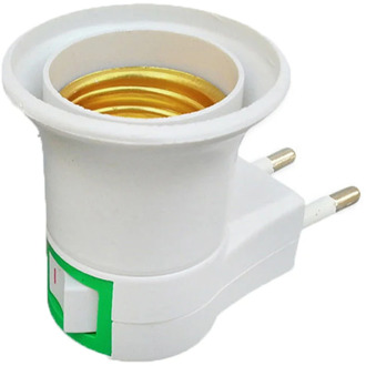 1Pcs E27 LED light Male Sochet Base type to AC Power 220V EU Plug lamp Holder Bulb Adapter Converter + ON/OFF Button Switch