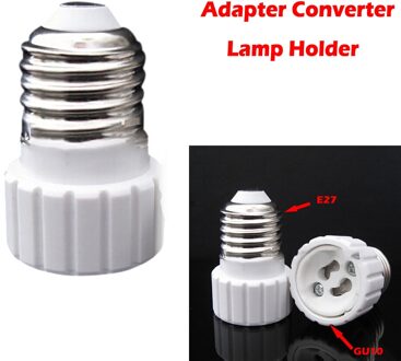 1Pcs E27 Om GU10 Vuurvast Materiaal Lamp Holder Converters Socket Adapter Voor Led-lampen Licht Lamp Base Type @ 45