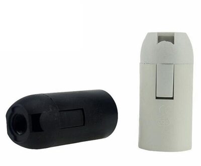 1Pcs Edison E14 Light Bulb Lamp Base Holder Hanger Socket Lampenkap 220V 110V Cap Socket Wit/zwart Voor Led Plafondlamp