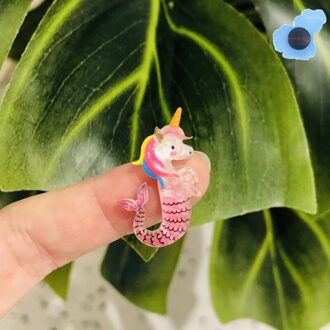 1Pcs Eenhoorn Mijn Little Horse Bling Tuin Schoen Accessoires Decorationsfor Croc Charms Schoenen Fit Gaten Armband Kids Meisje watermeloen rood