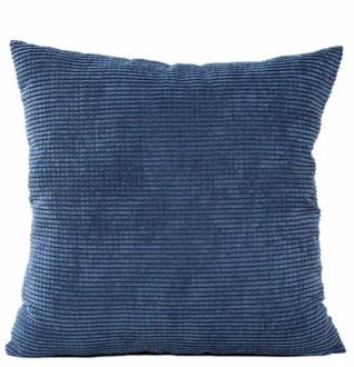 1PCS eenvoudige mode Corduroy Sierkussen Case Vierkante Kussenslopen 45*45cm Worp Kussensloop Beste Cadeau kussens Cover Blauw