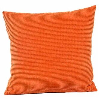 1PCS eenvoudige mode Corduroy Sierkussen Case Vierkante Kussenslopen 45*45cm Worp Kussensloop Beste Cadeau kussens Cover Oranje