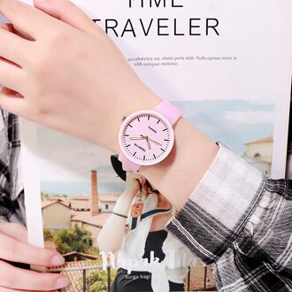 1Pcs Eenvoudige Noctilucent Luminous Horloge Vrouwen Dames Horloge Luxe Siliconen Band Vrouwen Klok Mode Quartz Vrouwen Horloges Roze