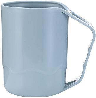 1pcs Effen Kleur Borstelen Cup Huishouden Paar Plastic Mok Tandenborstel Wassen Cup met Handvat Opslag Cup Borstel Houder In badkamer blauw