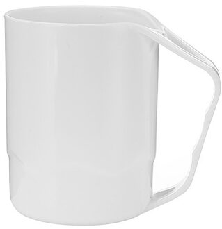 1pcs Effen Kleur Borstelen Cup Huishouden Paar Plastic Mok Tandenborstel Wassen Cup met Handvat Opslag Cup Borstel Houder In badkamer wit