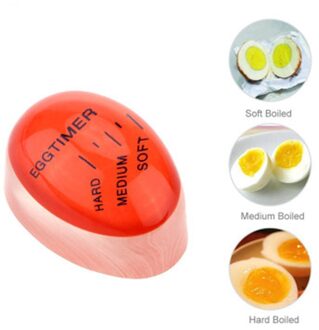 1Pcs Ei Perfecte Kleur Veranderende Timer Yummy Zachte Hardgekookte Eieren Koken Keuken Eco-vriendelijke Hars Ei Timer Rood Timer gereedschap