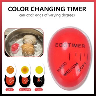 1Pcs Ei Perfecte Kleur Veranderende Timer Yummy Zachte Hardgekookte Eieren Koken Keuken Eco-vriendelijke Hars Ei Timer Rood Timer gereedschap