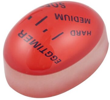 1Pcs Ei Perfecte Kleur Veranderende Timer Yummy Zachte Hardgekookte Eieren Koken Keuken Eco-vriendelijke Hars Eieren Timer Rood 56mm * 45Mm