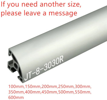 1pcs European standard aluminum profile 3030r silver white semicircular arc aluminum alloy profile workbench profile