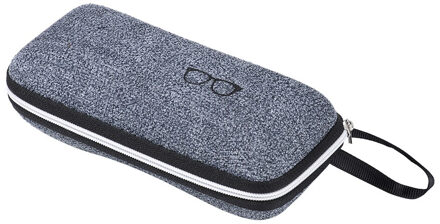 1Pcs EVA Brillen Cases Cover Zonnebril Case Voor Vrouwen Mode Glazen Doos Met Lanyard Rits Lenzenvloeistof Gevallen Harde blauw