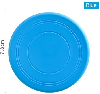 1Pcs Eva Materiaal Siliconen Vliegende Schotel Hond Speelgoed Spel Vliegende Schijven Slip Chew Puppy Training Interactieve Dierbenodigdheden blauw