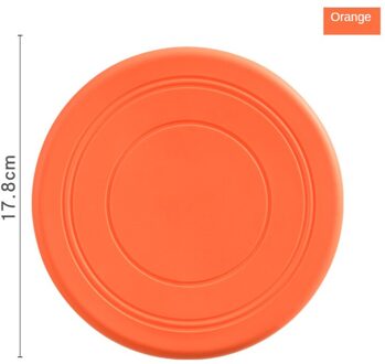 1Pcs Eva Materiaal Siliconen Vliegende Schotel Hond Speelgoed Spel Vliegende Schijven Slip Chew Puppy Training Interactieve Dierbenodigdheden oranje