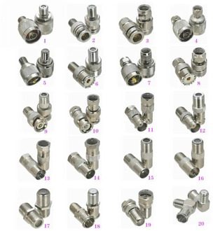 1Pcs F TV to N / UHF SO239 PL259 / BNC / F / IEC PAL DVB-T Male plug & Female jack RF Coaxial Adapter connector Test Converter
