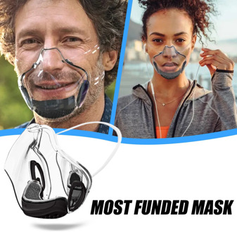 1pcs Face Mask For Adults A RADICAL ALTERNATIVES TRANSPARENT SHIELD AND RESPIRATOR Transparent Mask Mondkapjes Respirator