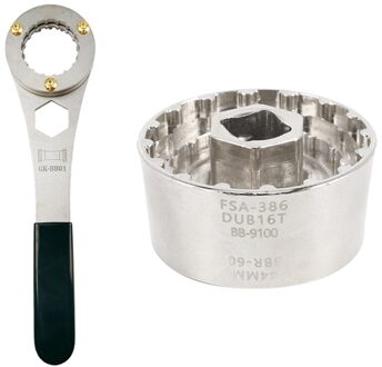 1Pcs Fiets Beugels Wrench Dia 39 / 40.5/44Mm 16 Tanden & 1Pcs Bike Trapas bb Fiets Trapas Cup