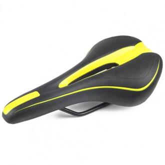 1Pcs Fiets Kussen Zadel Fiets Skid-Proof Comfort Seat Mat Fietsen Accessoires Voor Ountain Bike Fietsen Pad kussen Cober zwart geel