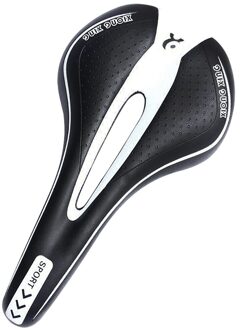 1Pcs Fiets Seat Fietsen Accessoires Schokabsorberende Hollow Kussen Fiets Zadel Skid-Proof Comfort Voorstoel Mat zwart wit