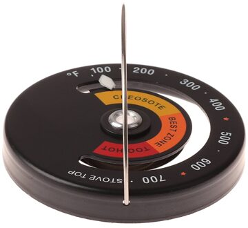 1pcs Fireplace Thermometer Wood Log Burning Stove Pipe Fire Flue Aluminum Alloy