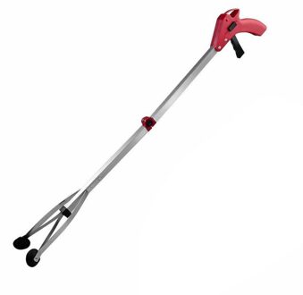 1Pcs Folding Huishoudelijke Vuilnis Picker Legering Trash Grabber Vuilnis Voor G Afval Tool Pick Up Tool Clip Cleaning Tuin bladeren J9H8 Rood