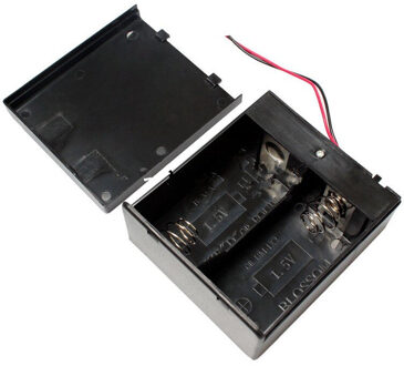 1Pcs For2 Slots D Formaat Batterij Houder Met Brons Pins Batterij Opbergdoos