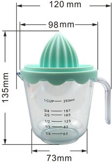 1Pcs Fruit Mixer Machine Handleiding Ps/Pp Keuken Gereedschap Levert Met Schaal Citroen Juicer Blender Draagbare Multi Purpose 2 Kleuren groen