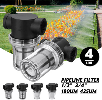 1Pcs Garden Pond 1/4inch 3/4inch Inline Mesh Strainer Water Pump Filter Irrigation High Flow Pipeline Filter