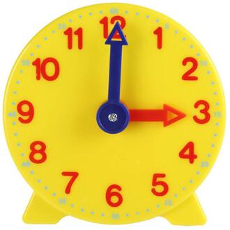 1Pcs Geel Educatief Wekker Baby Leren Tijd Verstelbare Wekker Vroege Onderwijs Tool Aantal Wekker Puzzel Speelgoed A 2 pin non linked
