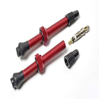 1Pcs Geen Buizen Tubeless Aluminium Kleppen 50Mm Mtb Racefiets