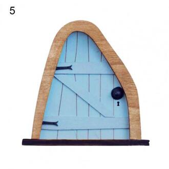 1Pcs Gnome Deur Fun Miniatuur Hout Leuke Gnome Thuis Deur Voor Bomen Decor Garde Ornament Decoratie Accessoires 5