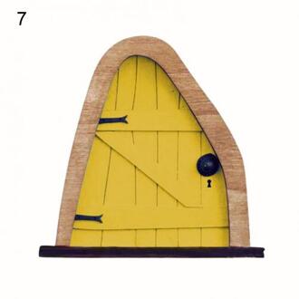 1Pcs Gnome Deur Fun Miniatuur Hout Leuke Gnome Thuis Deur Voor Bomen Decor Garde Ornament Decoratie Accessoires 7