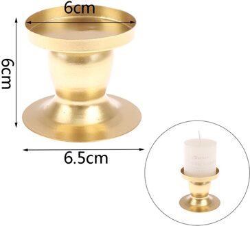 1Pcs Gold Geometrische Ronde Metalen Kandelaar Home Decor Kandelaar