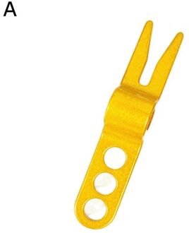 1Pcs Groene Vork Aluminium Golf Accessoires Putting Relief Tool Golf Divot Groen Pitch Golf Vork Pitch Golf Voor outdoor M8W0 geel