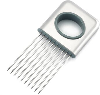 1Pcs Groentesnijder Ui Slicer Zilver Keuken Gadgets Rvs Multifunctionele Ui Insert Shredder Snijden Aid