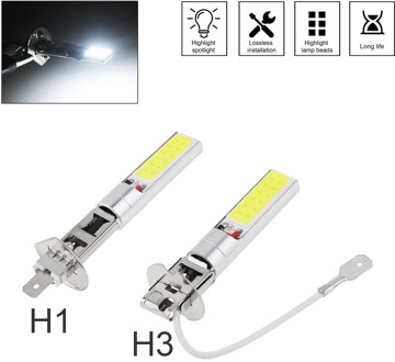 1PCS H1 / H3 Canbus Super Bright LED Bulb Car Fog Light Headlight COB 12V 20W 6000K Running Light Auto Motorcycle Lamp