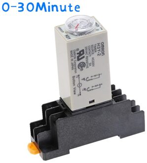 1Pcs H3Y-2 Vertraging Timer Tijdrelais AC220V 110V/DC12V 24V 0 - 30 Minuut Met Base 5A DC 12V