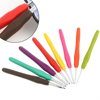 1Pcs Haak Haak Ergonomische Handgrepen 3.0Mm Comfortabele Grips Haak Naalden Garen Weave Breinaalden Willekeurige Kleur Wol Naald 6mm