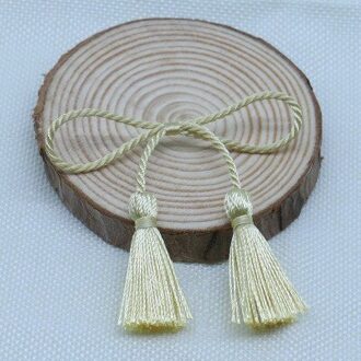 1Pcs Handgemaakte Weave Kwasten Gordijn Tiebacks Touw Gesp Gordijnen Houder Zilver Tieback Gordijn Accessoires Strap Cord Accessoire Geel