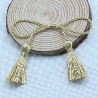 1Pcs Handgemaakte Weave Kwasten Gordijn Tiebacks Touw Gesp Gordijnen Houder Zilver Tieback Gordijn Accessoires Strap Cord Accessoire wit