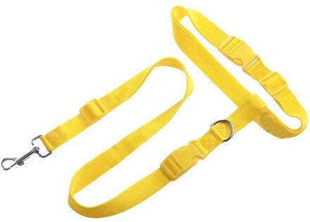 1Pcs Handsfree Hond Huisdieren Leiden Wandelen Running Jogging Verstelbare Riem Tractie Speciale Touw Taille Leash S9G7 donker khaki