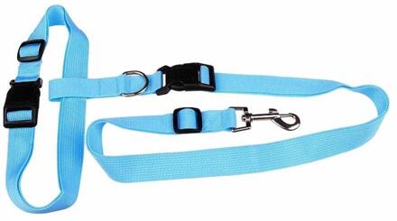 1Pcs Handsfree Hond Huisdieren Leiden Wandelen Running Jogging Verstelbare Riem Tractie Speciale Touw Taille Leash S9G7 Donkerbruin